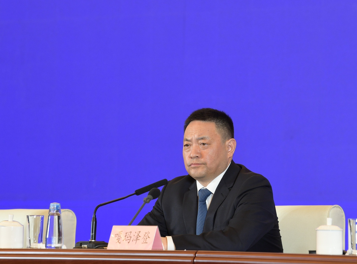 西藏自治區主席嘎瑪澤登也出席30日的新聞發布會。圖/取自中國日報網