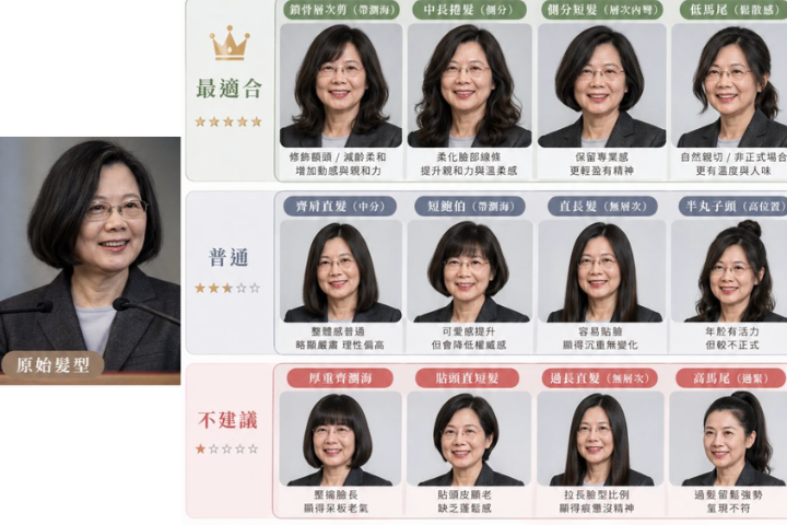 AI幫配髮型　蔡英文不滿意　笑稱不懂她