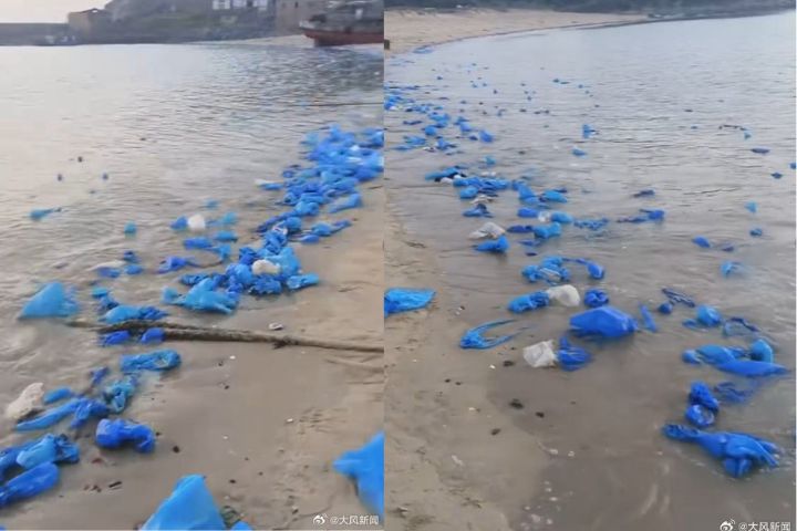 藍眼淚變藍鞋套？平潭海灘垃圾綿延兩公里　打卡熱的生態代價