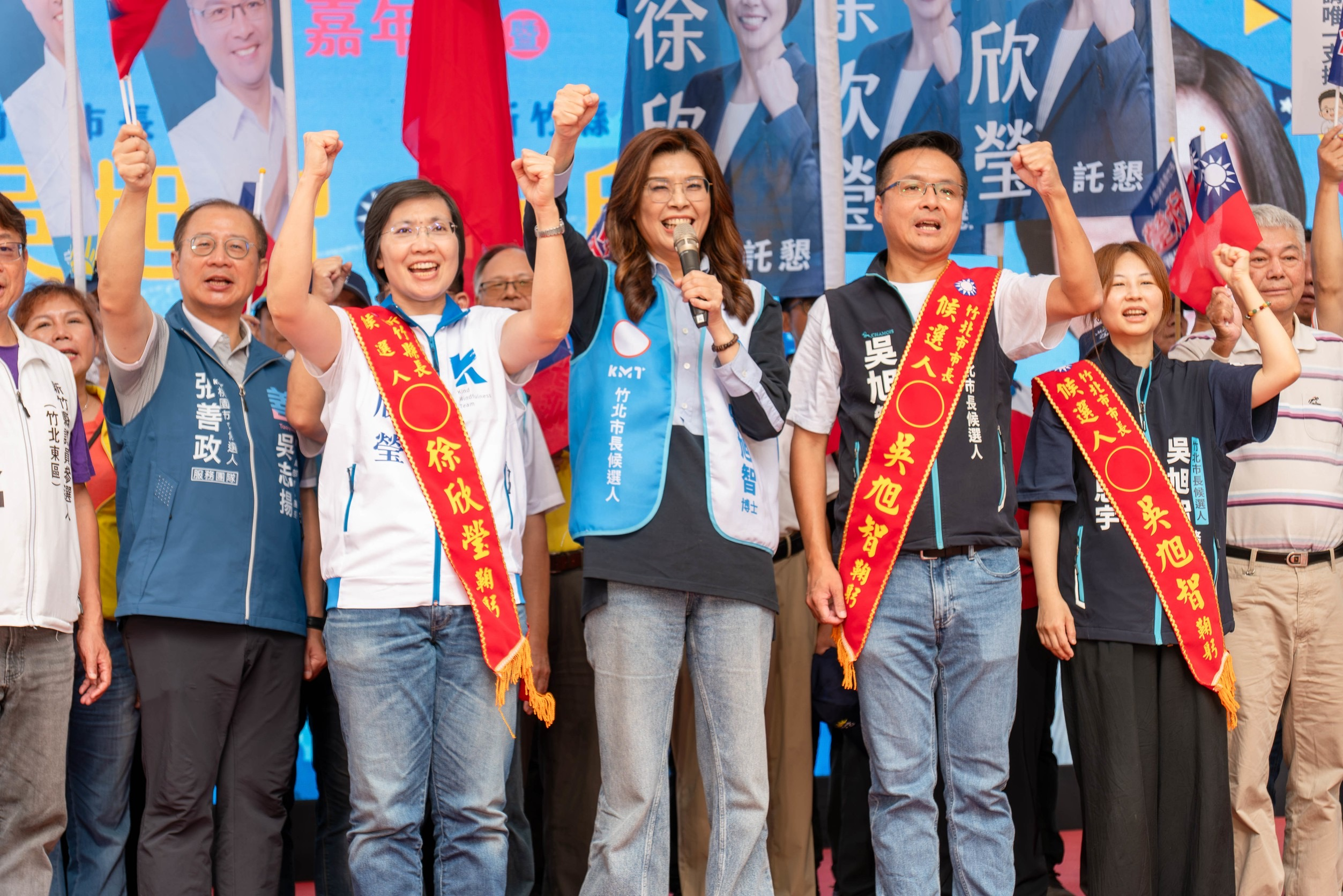 徐欣瑩、吳旭智聯合競總成立　聯手拚科技城市！徐拋每胎10萬生育補助、16大交建