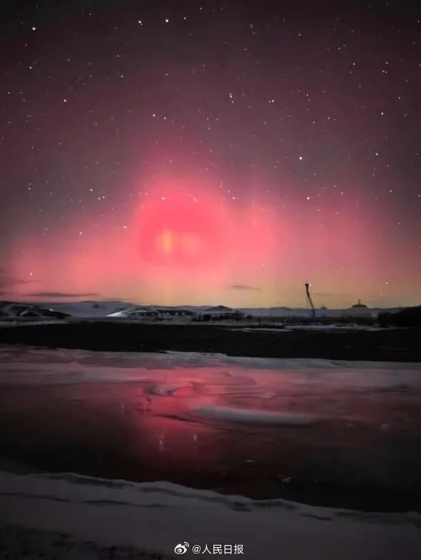 13至15日仍有機會捕捉殘餘極光。圖/取自人民日報微博