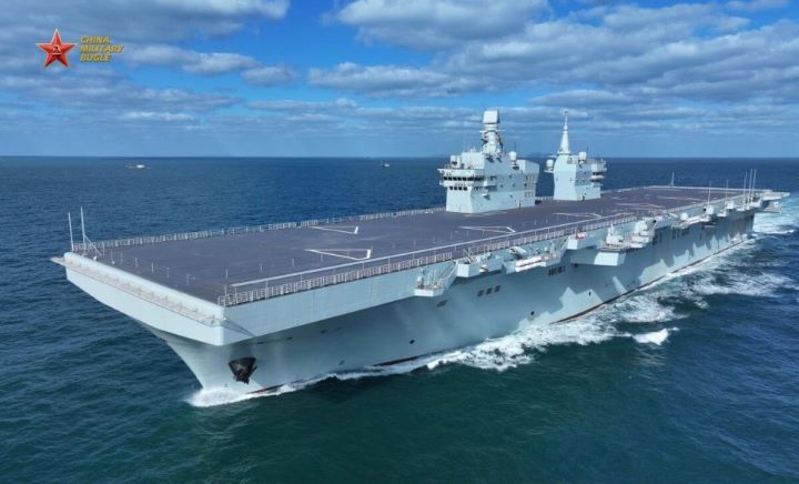 攻擊-21最終完成艦載起降與相關系統整合，能夠搭配076型兩棲攻擊艦運作。圖/取自中國軍號