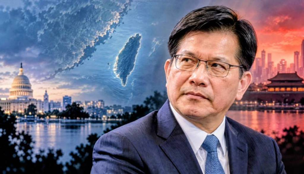 林佳龍在廣播節目中高調聲稱「台美要共管大陸」，引發輿論譁然。（圖／台灣國際戰略學會）