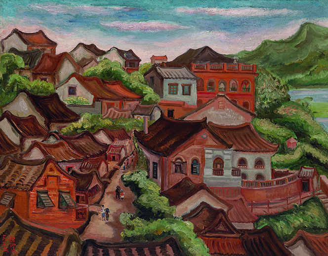 陳澄波，〈淡水風景(淡水)〉，91 x 117cm，1935年。圖/國美館提供