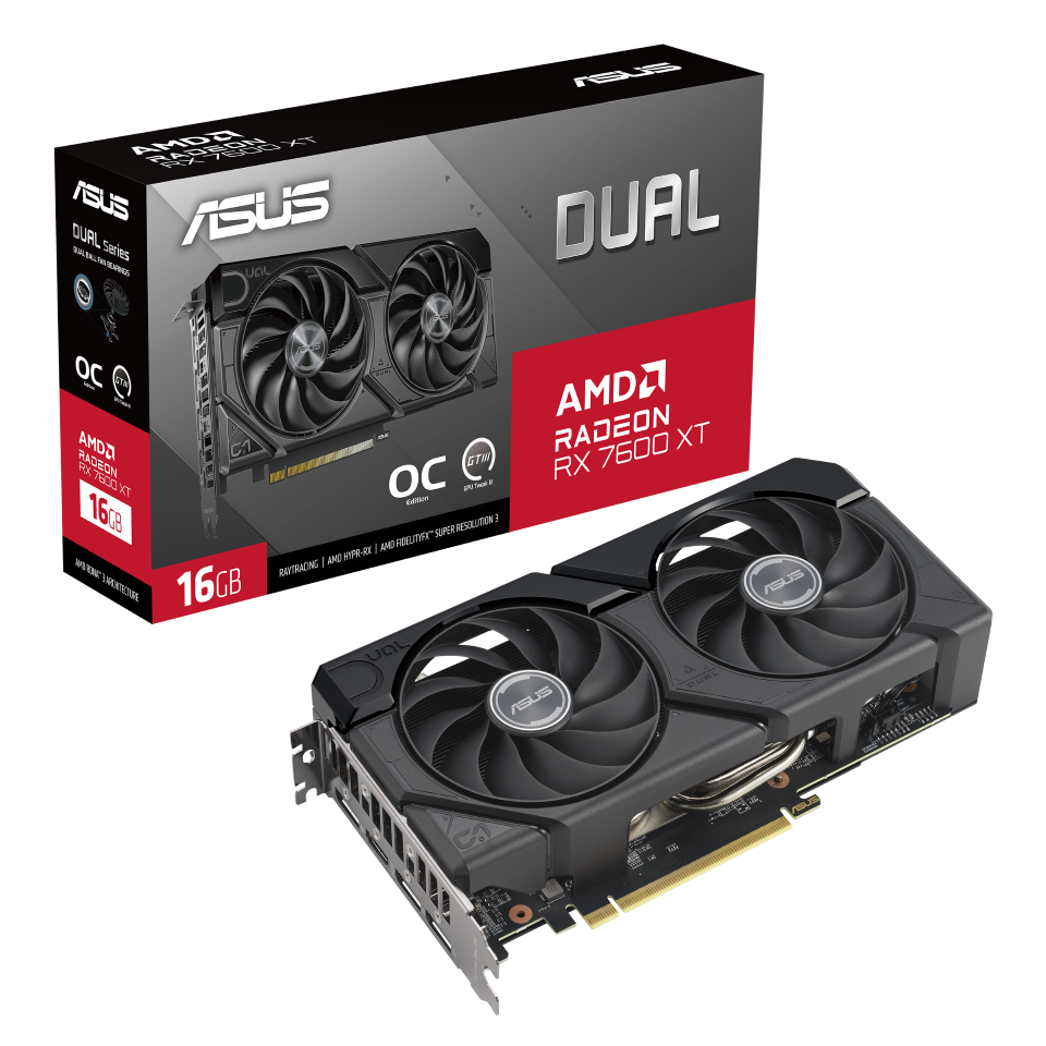 ASUS Dual Radeon RX 7600 XT將會是玩家們不容錯過的剽悍利器。圖/華碩提供